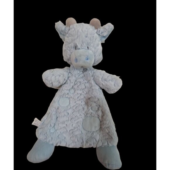 Demdaco Giraffe Plush Lovey Rattle Security Baby Blanket 14" Blue - Picture 2 of 11